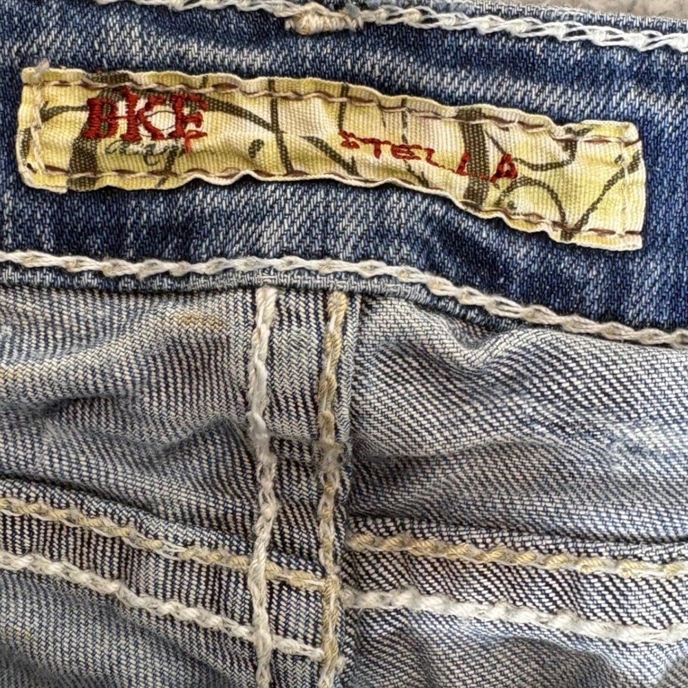 BKE Stella Bootcut Jeans Women's 23 Blue Distressed Low Rise Y2K Denim BKL7595L - Picture 3 of 12